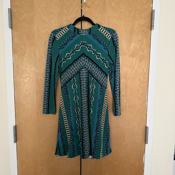 Free People Stella Green Longsleeve Dress - Women's Small - Picture 2 of 8